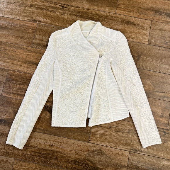 Anthropologie XS Birte Textured Knit Moto Jacket Anthropologie Moth - Picture 2 of 4